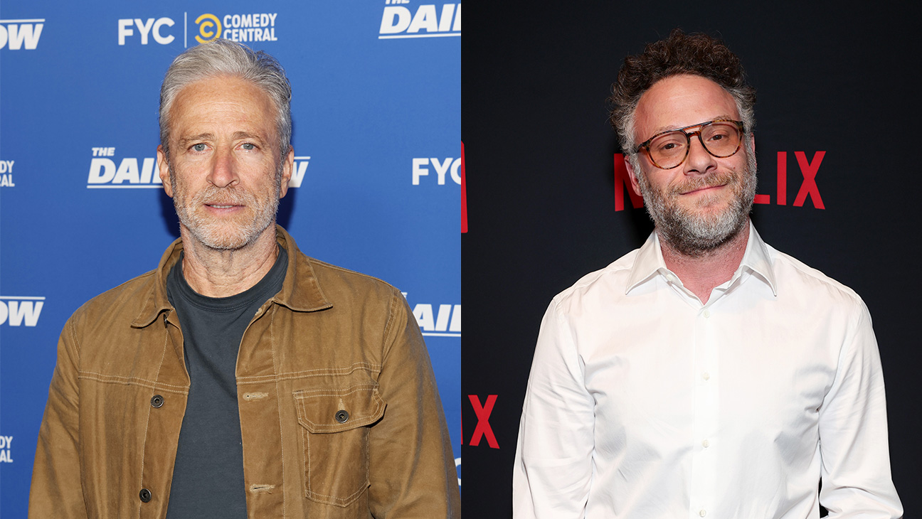Jon Stewart and Seth Rogen
