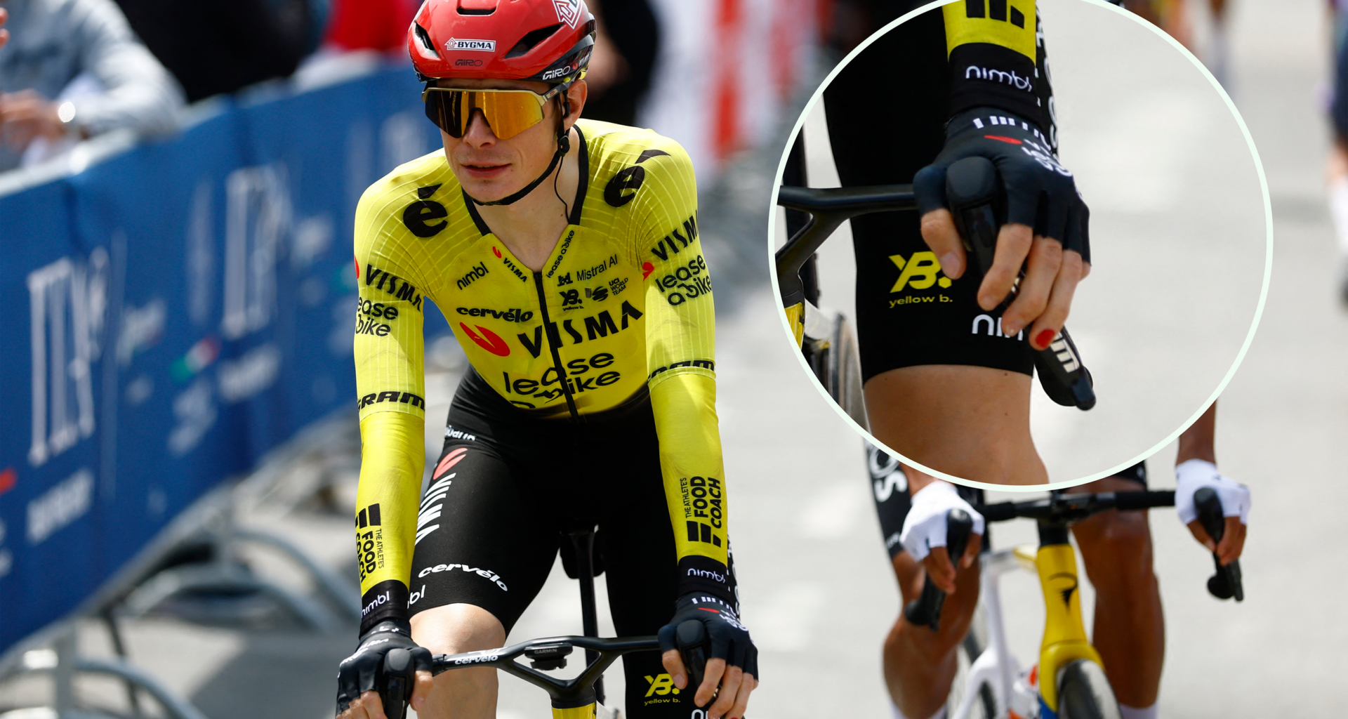 Why does Jonas Vingegaard have one painted nail at the Giro d'Italia?