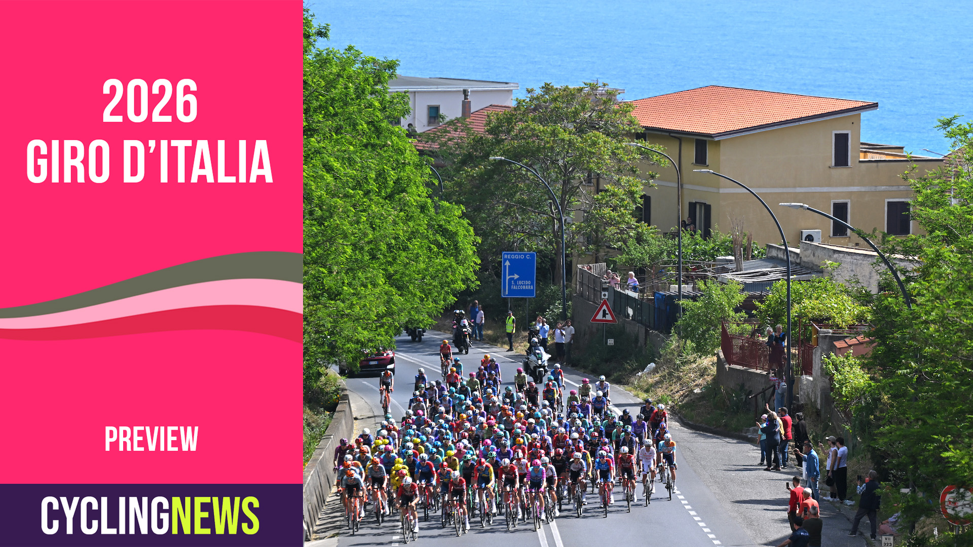 The peloton racing at the Giro d'Italia