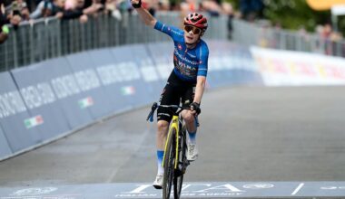 Jonas Vingegaard (Visma-Lease a Bike) wins stage 9 of the 2026 Giro d'Italia 2026 between Cervia and Corno alle Scale. (Photo by Luca Bettini / AFP via Getty Images)