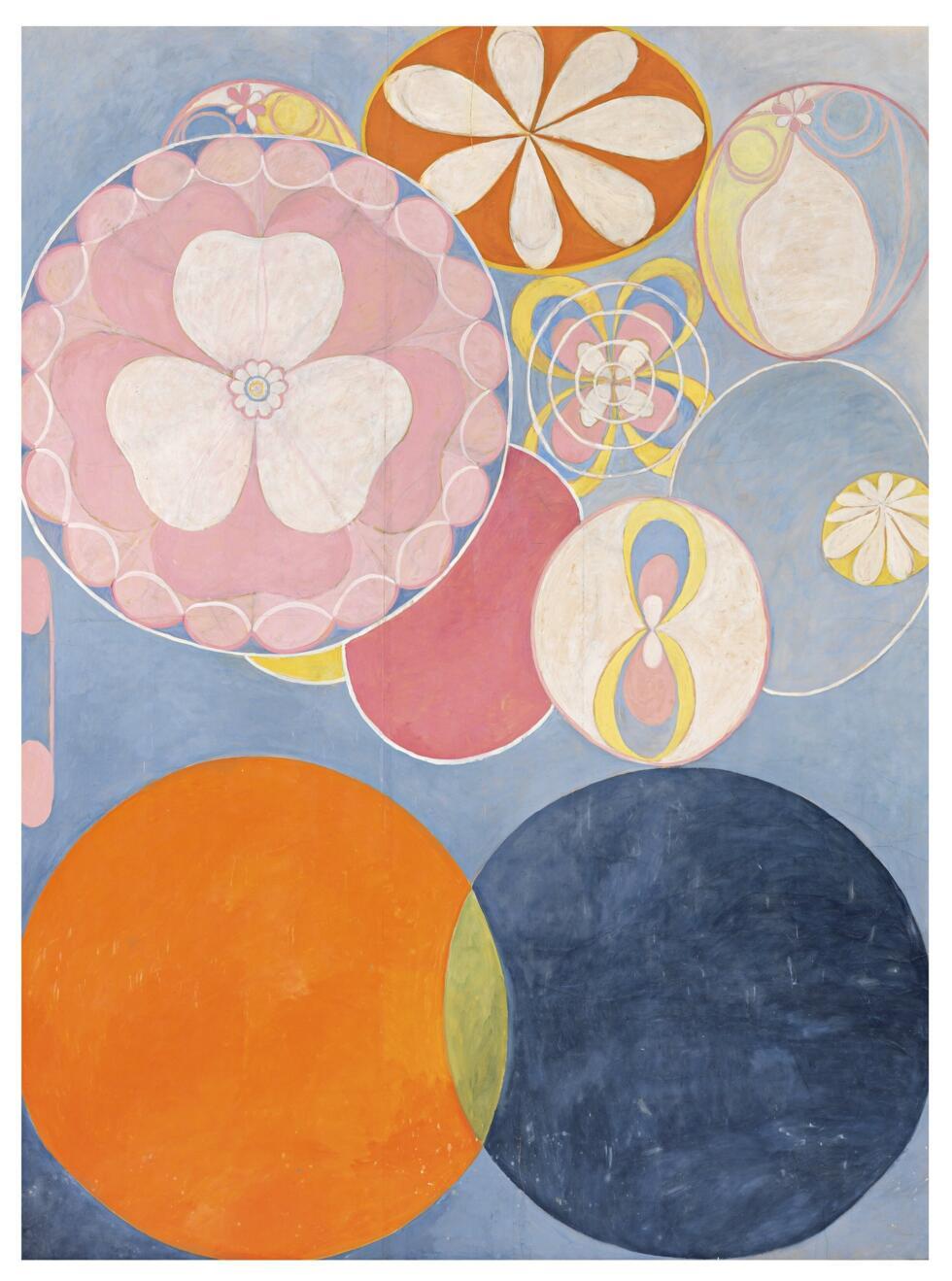 The Ten Largest, n°2 (Childhood),1907, 315× 234 cm,HaK103.By courtesy of the Hilma af Klint Foundation