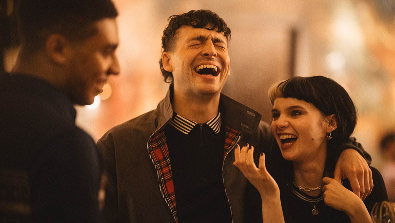Oli (Jay Lycurgo), Patrick (Anthony Boyle), and Shiv (Lola Petticrew) in I See Buildings Fall Like Lightning.