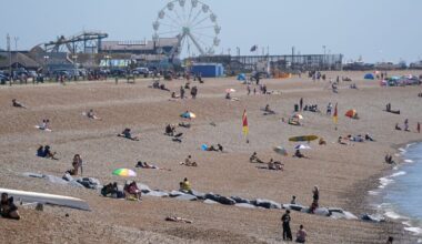 Man dies on packed beach on hottest day of the year after ‘medical emergency’