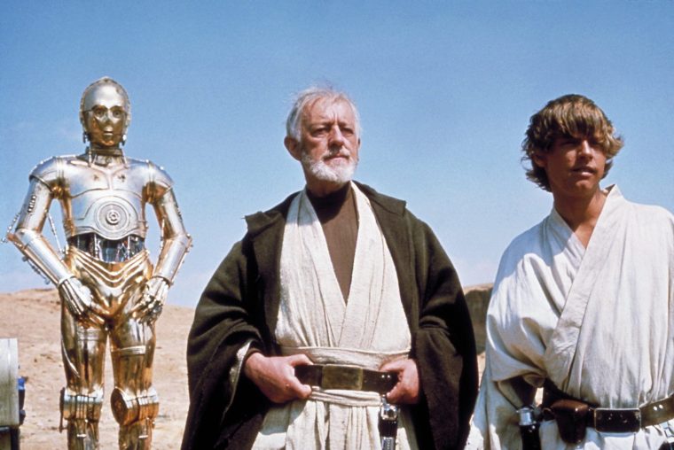 Star Wars Episode IV - A New Hope Starring Carrie Fisher, Mark Hamill, Harrison Ford, Alec Guinness, Peter Cushing, Peter Mayhew, David Prowse Lucas Films Film still Image from SEAC