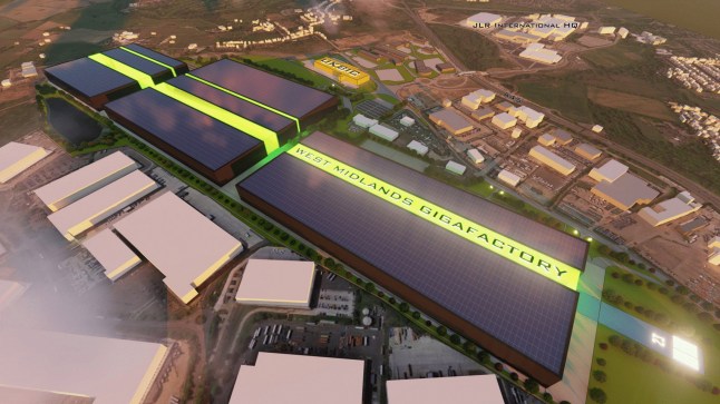 Undated handout photo issued by Coventry City Council showing a computer generated image of what the proposed gigafactory, or electric car battery plant, at the Coventry Airport site could look like. Issue date: Tuesday February 16, 2021. PA Photo. See PA story TRANSPORT Gigafactory. Photo credit should read: Coventry City Council/PA Wire NOTE TO EDITORS: This handout photo may only be used in for editorial reporting purposes for the contemporaneous illustration of events, things or the people in the image or facts mentioned in the caption. Reuse of the picture may require further permission from the copyright holder.