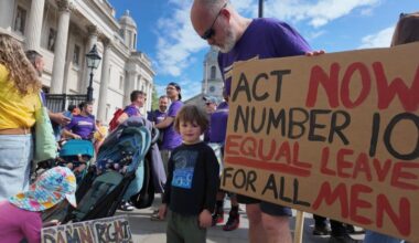 'Fund fatherhood': Hundreds of dads march for paternity pay across UK