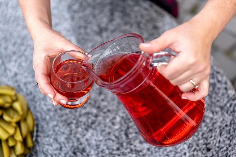 Pouring Healthy Cranberry Juice
