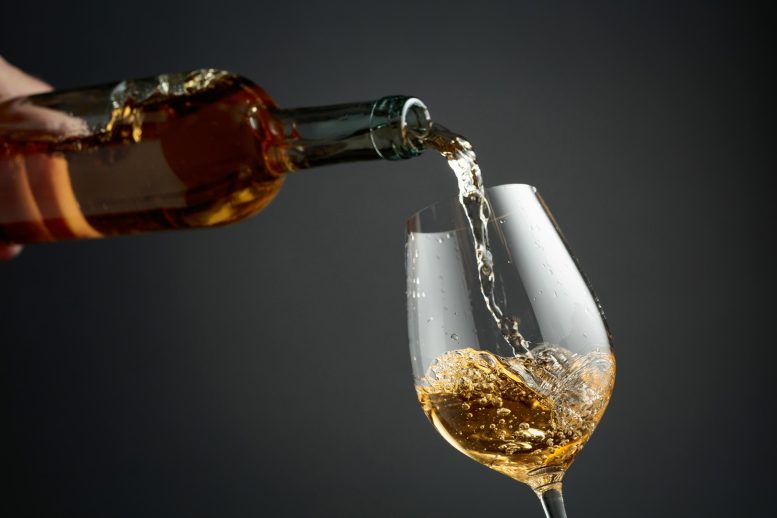 Pouring Wine Bottle Glass
