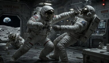 Virtual astronauts in a Moon base Lunar base