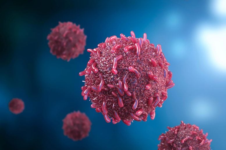 Red Cancer Cells Concept Crop