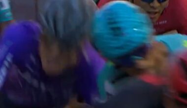 Rider headbutts rival during Giro d’Italia stage finish in Milan