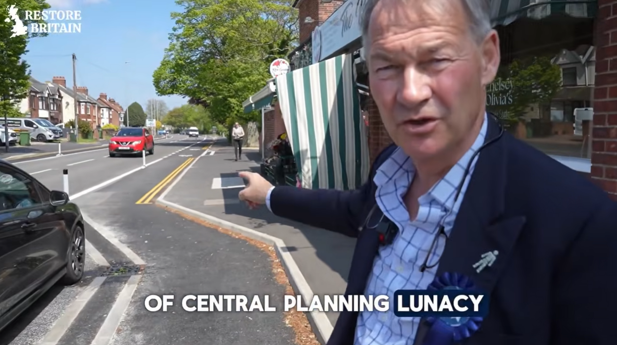 "I declare bicyclists a very rare breed here": Restore Britain MP Rupert Lowe slams council for installing "very rarely used" cycle lane in his constituency - Cycling News | Bike Reviews