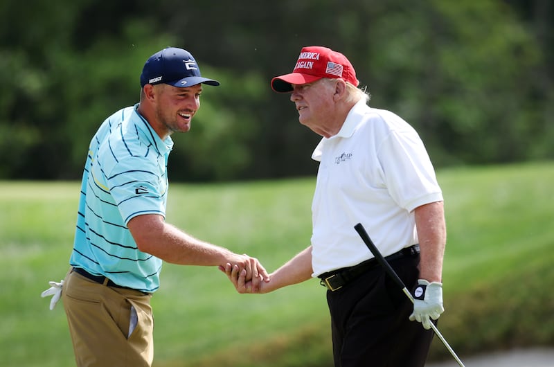 Bryson DeChambeau is close to Donald Trump: he’s the chair of Trump’s council on sports. Photograph: Jonathan Ferrey/LIV Golf via Getty Images