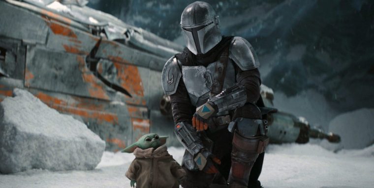 This image released by Disney+ shows Pedro Pascal in a scene from "The Mandalorian." Jon Favreau is set to direct the film ???The Mandalorian & Grogu??? which will go into production this year, Lucasfilm and Disney announced Tuesday. (Disney+ via AP)