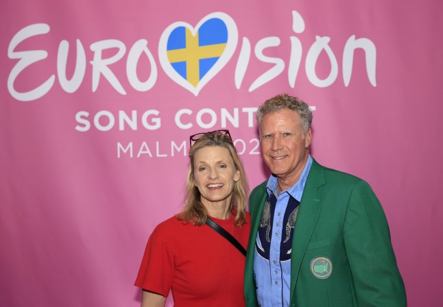 Mandatory Credit: Photo by Andreas Hillergren/TT/Shutterstock (14475368u) Actors Viveca Paulin and Will Ferrell arrive at the 68th edition of the Eurovision Song Contest (ESC) at Malm? Arena, in Malm?, Sweden, on Saturday, May 11, 2024. Eurovision Song Contest 2024, Malm?, Sweden - 11 May 2024