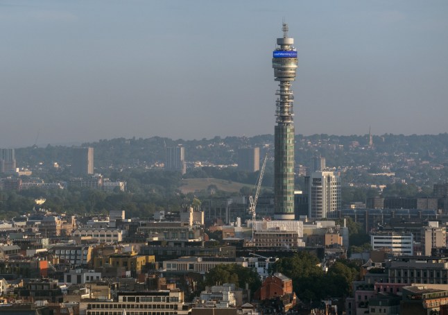 The 177-metre BT Tower towers over London. (Photo by Carl Court/Getty Images)
