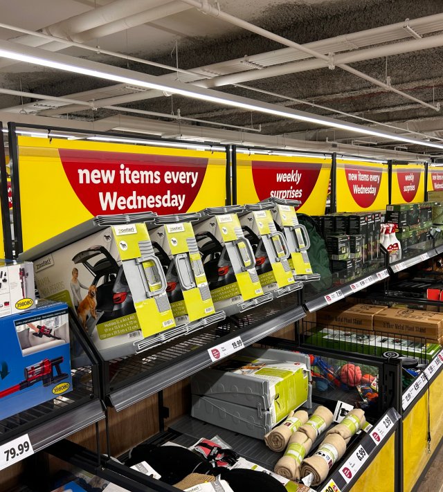 New Everyday and Weekly surprises merchandise display at Lidl Food Market, Queens, New York. (Photo by: Lindsey Nicholson/UCG/Universal Images Group via Getty Images)