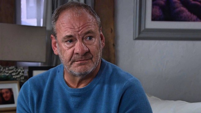 Jimmy fights tears in Emmerdale