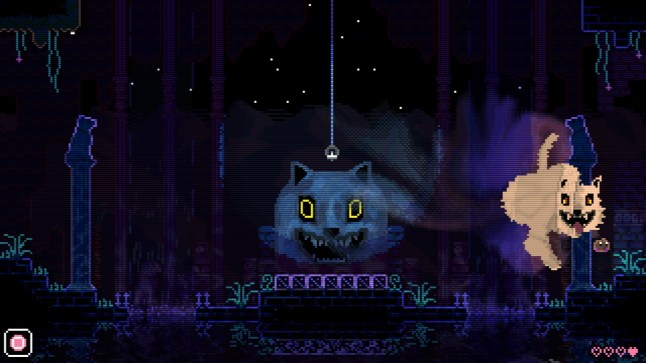 Animal Well screenshot of ghost dog