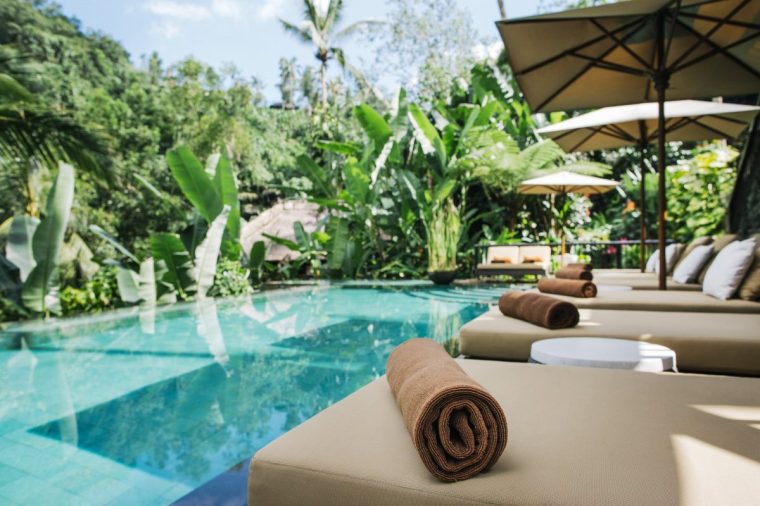 Indonesia, Bali. Tropical Swimming Pool