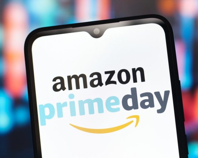 CANADA - 2025/05/03: In this photo illustration, the Amazon Prime Day logo is seen displayed on a smartphone screen. (Photo Illustration by Thomas Fuller/SOPA Images/LightRocket via Getty Images)