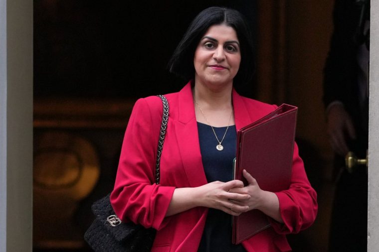 Shabana Mahmood, Britain's Secretary of State for the Home Department leaves 10 Downing Street after a cabinet meeting in London, Tuesday, Feb. 10, 2026.(AP Photo/Kin Cheung)