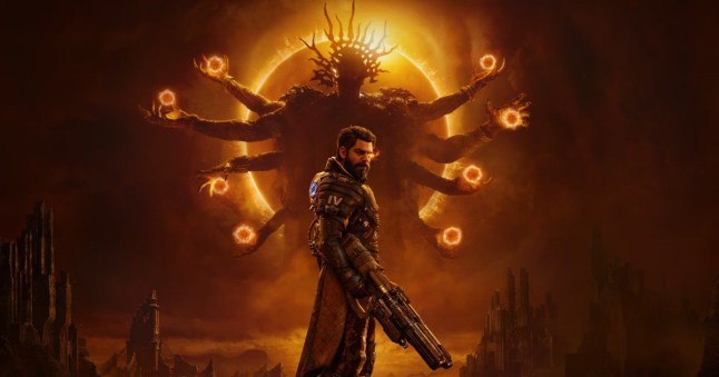 Screenshot of protagonist from Saros played by Rahul Kohli