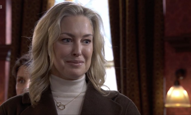 Clare Bates smiling in EastEnders