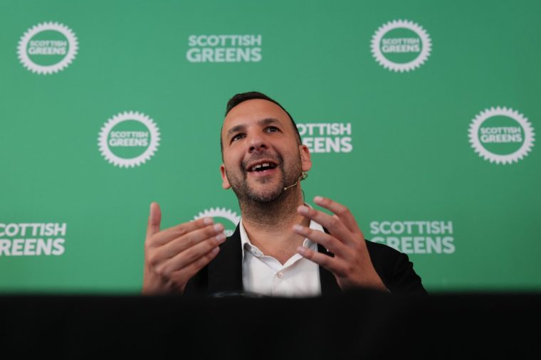 Green Party leader Zack Polanski speaking during a press conference at Novotel, Glasgow, ahead of the upcoming Holyrood election. Picture date: Friday April 24, 2026. PA Photo. Photo credit should read: Andrew Milligan/PA Wire