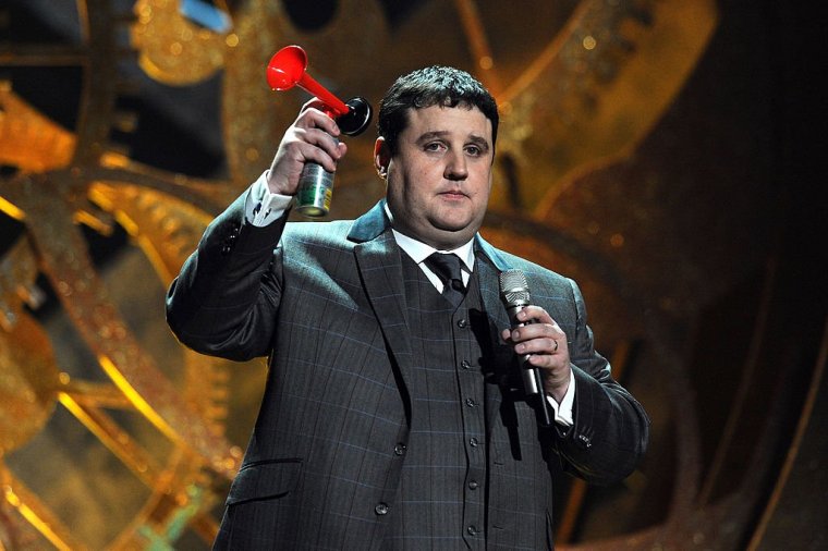 LONDON, ENGLAND - FEBRUARY 16: Presenter Peter Kay on stage at The Brit Awards 2010 at Earls Court on February 16, 2010 in London, England. (Photo by Gareth Cattermole/Getty Images)