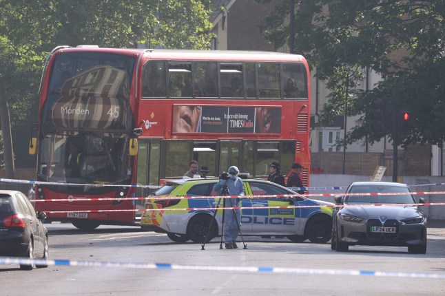 Emergency services at the scene of a reported shooting in Brixton, south London, which took place in the early hours of Saturday, May 2nd. (Photo: Marcin Nowak/LNP)