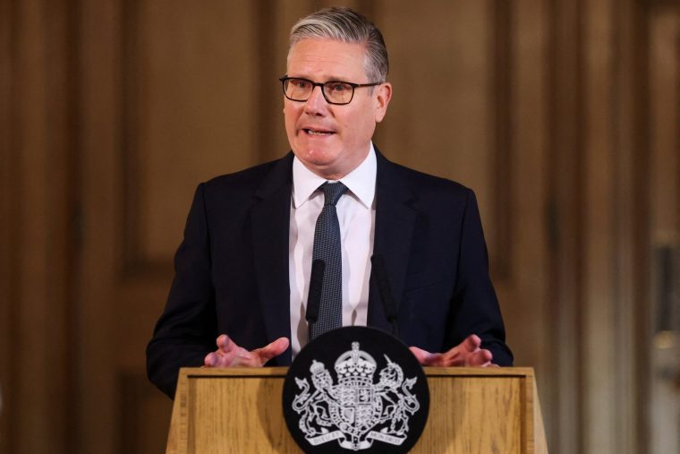 LONDON, ENGLAND - MAY 5: Prime Minister Keir Starmer speaks during a meeting with civic leaders to discuss tackling antisemitism at Downing Street on May 5, 2026 in London, England. (Photo by Hannah McKay - WPA Pool/Getty Images)