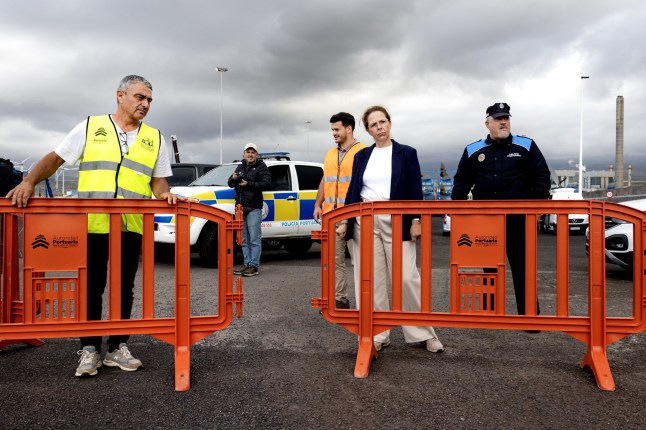 Mandatory Credit: Photo by ANP/Shutterstock (16867254l) GRANADILLA - Preparations are being made in the port of Granadilla for the arrival of the Dutch-flagged cruise ship MV Hondius, which has been hit by a deadly hantavirus outbreak. Tenerife Awaiting Cruise Ship Hondius, Santa Cruz - 09 May 2026