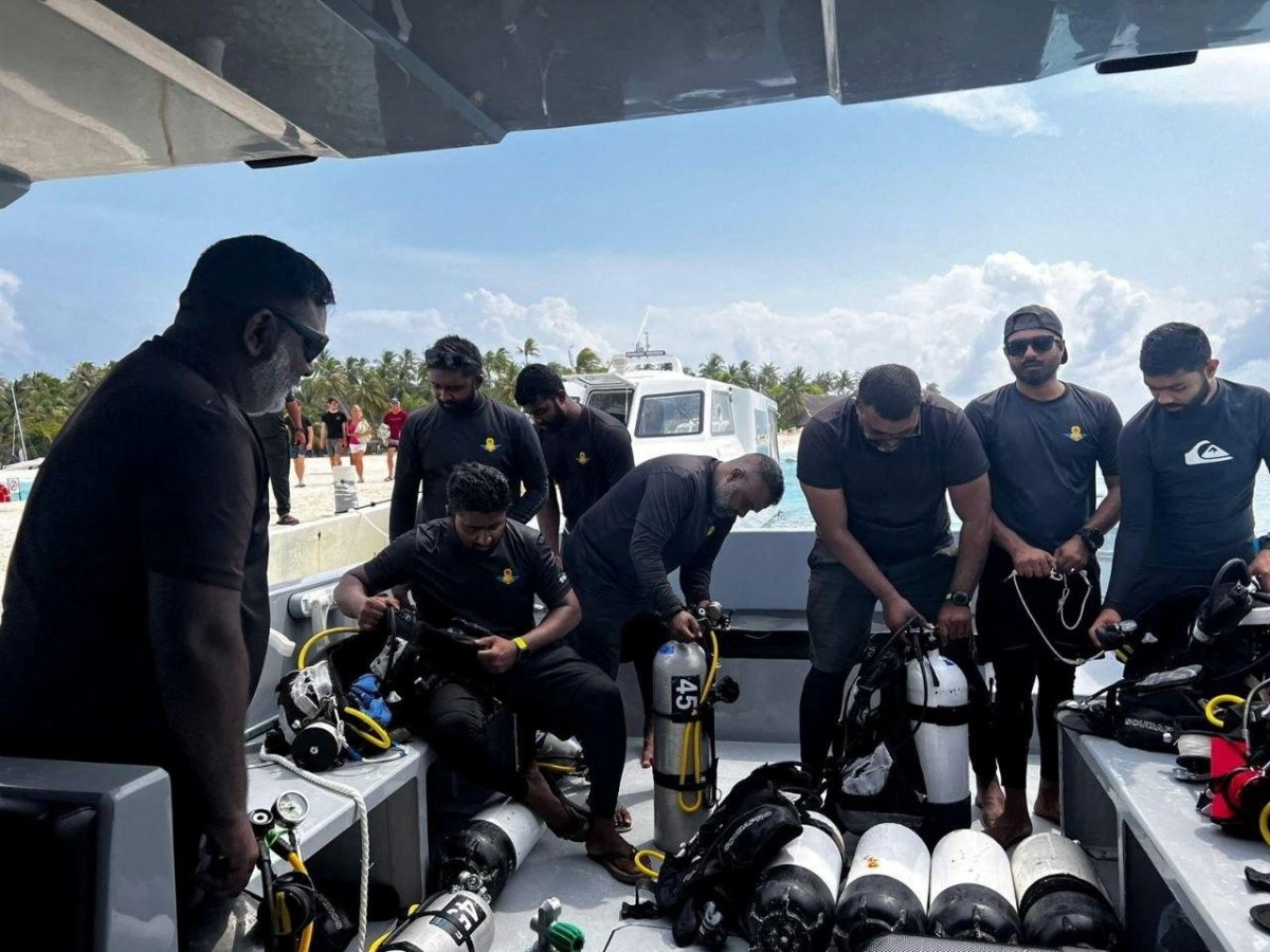 Members of National Defence Force (MNDF) prepare to take part in a search and recovery operation for four Italian scuba divers in the waters of Vaavu Atoll, Maldives, May 16, 2026. Maldives President???s Office/ Handout via REUTERS THIS IMAGE HAS BEEN SUPPLIED BY A THIRD PARTY. NO ARCHIVES. NO RESALES. MANDATORY CREDIT.