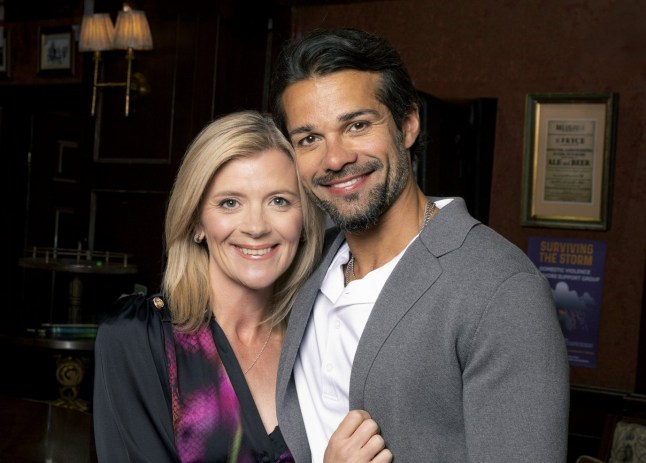 Jane Danson and Juande Khan as Leanne and Idris Coronation Street