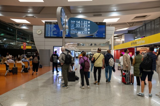 Porto, Portugal: 2024 October 6: People in the Porto-Francisco S? Carneiro Airport in the city of Porto in October 2024.; Shutterstock ID 2527937887; purchase_order: -; job: -; client: -; other: