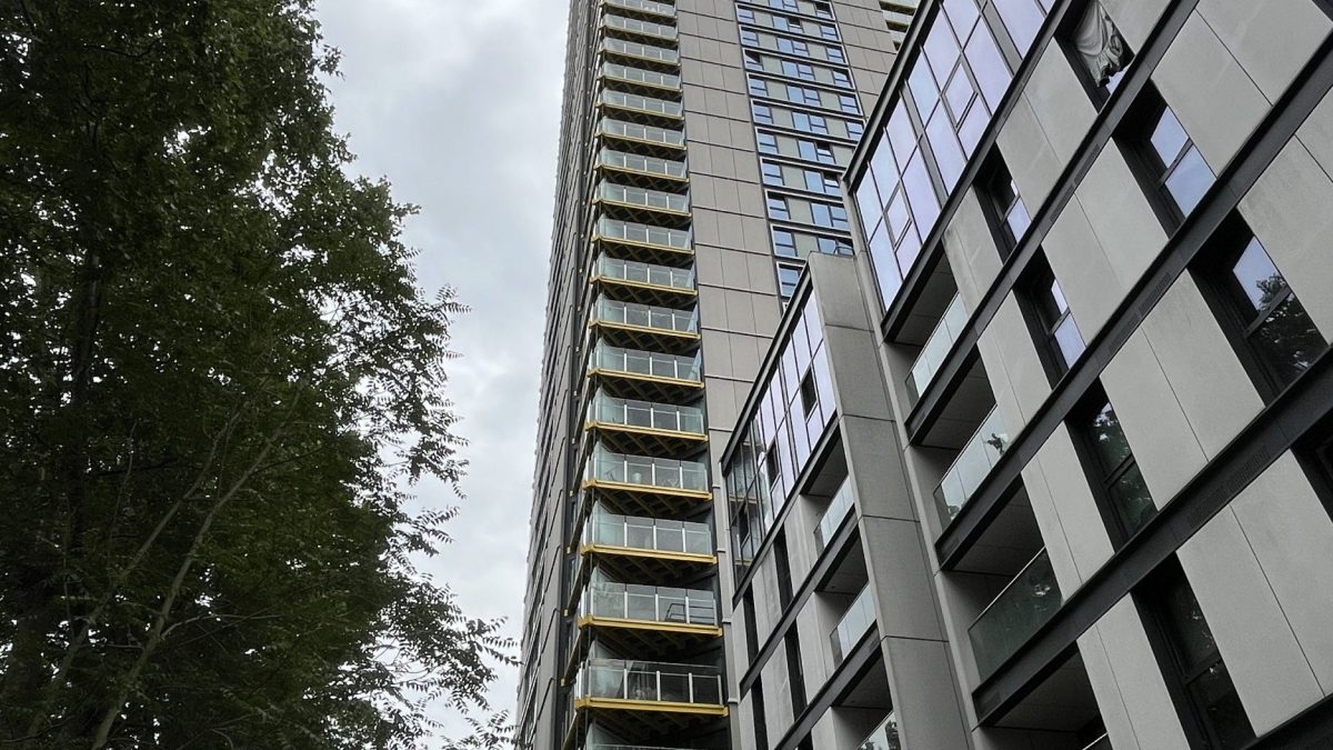 General view of the high-rise block of flats on Churchyard Row, Elephant and Castle, in south London, where a man, a woman and a child have died after a fall on Wednesday. Their deaths are being treated as unexpected. Picture date: Friday May 29, 2026. PA Photo. Photo credit should read: Erik Olsson/PA Wire