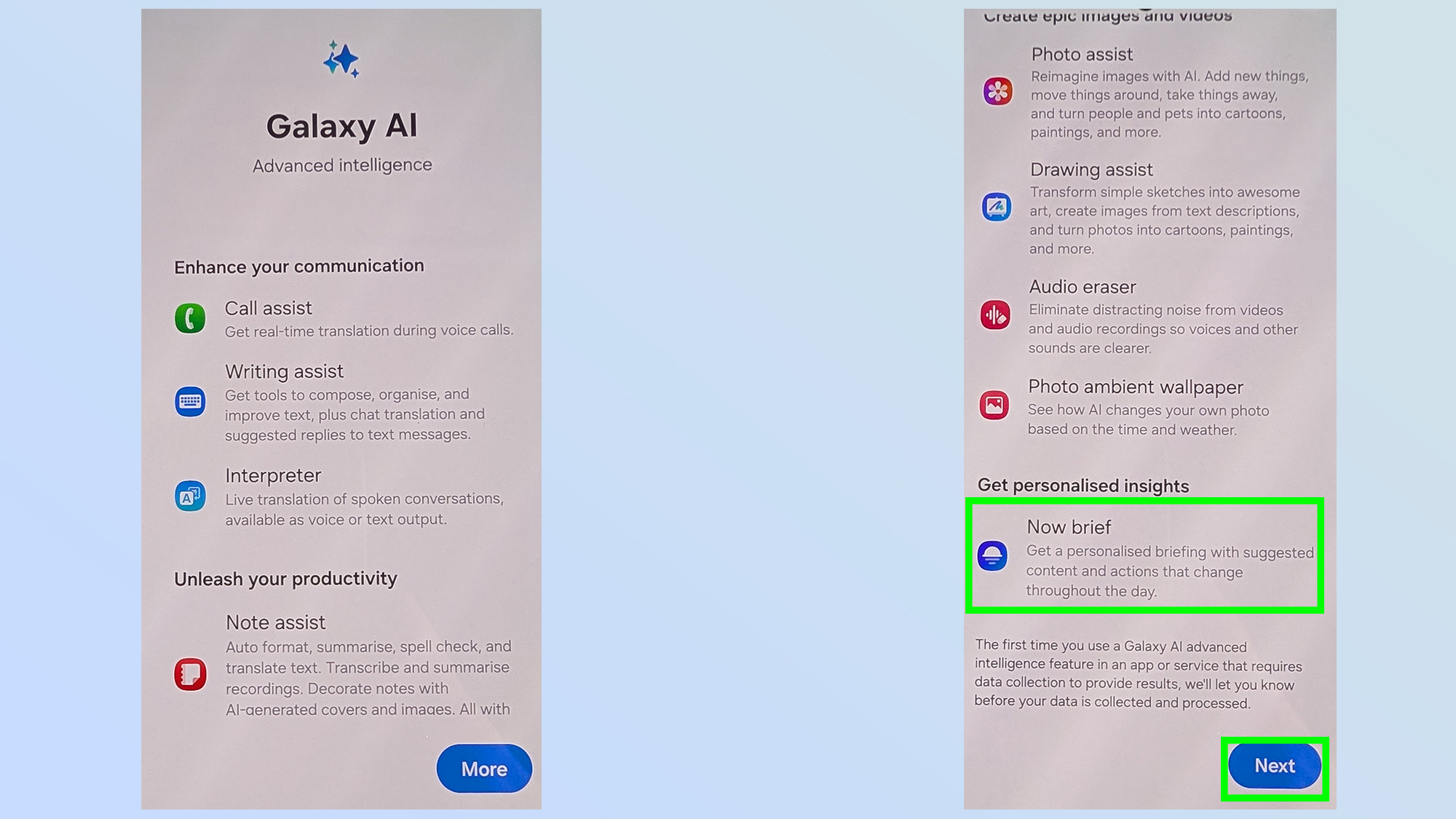 how to set up now nudge on galaxy s26