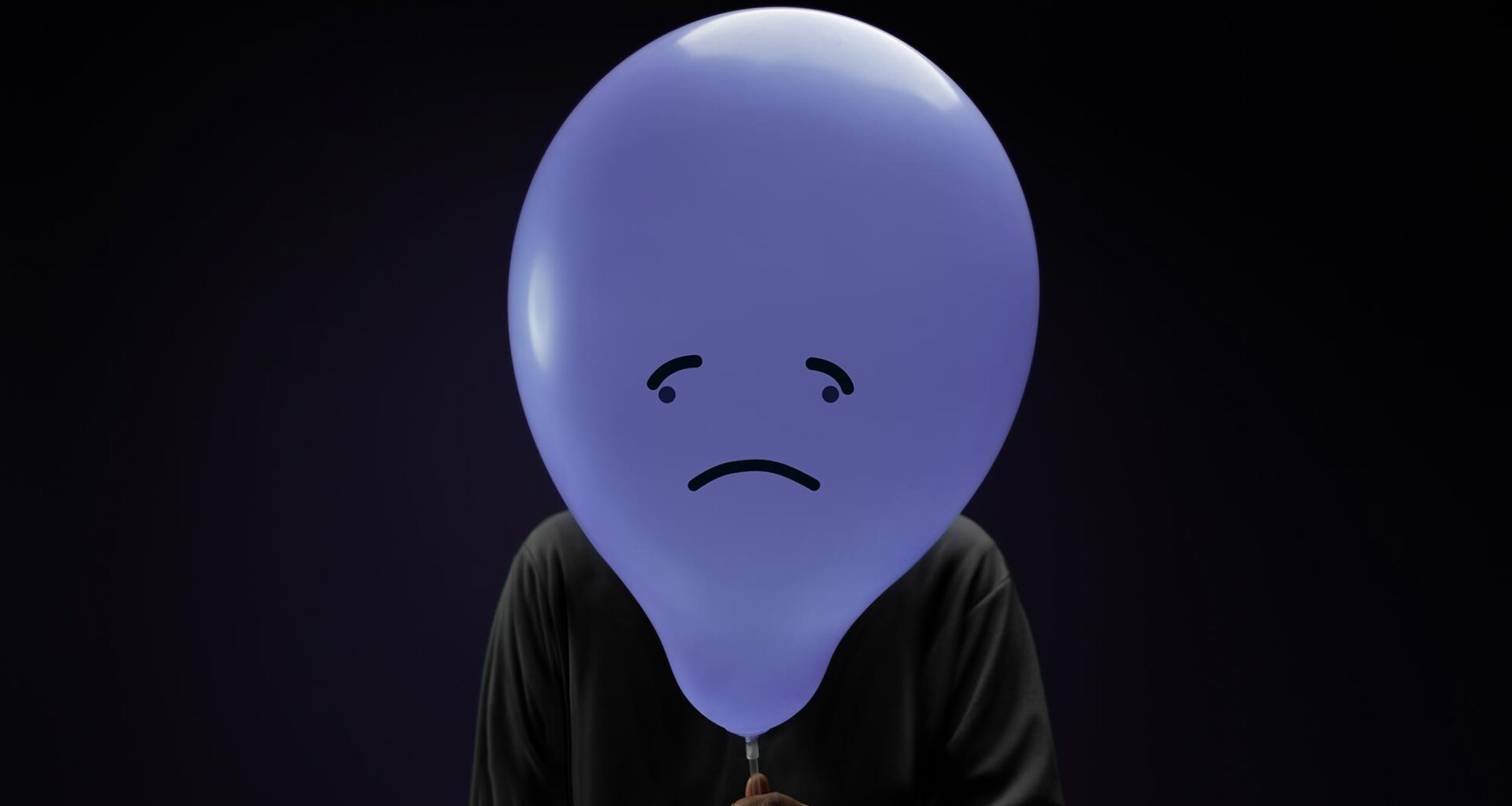 Sad Balloon Face Depression Mental Health Concept