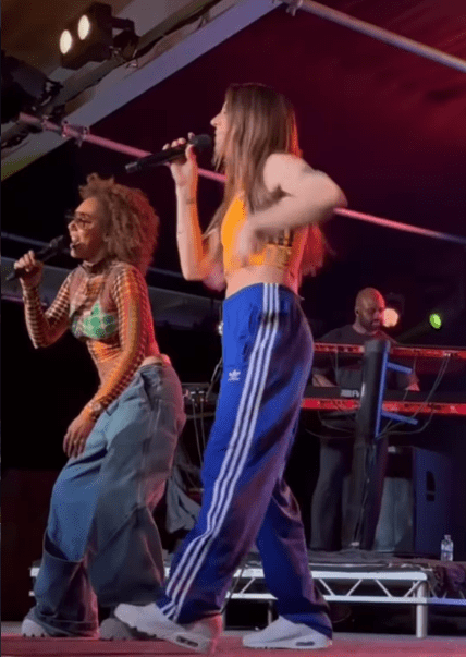 Melanie C and Mel B in surprise onstage Spice Girls runion at Leeds' Project House, Saturday May 2