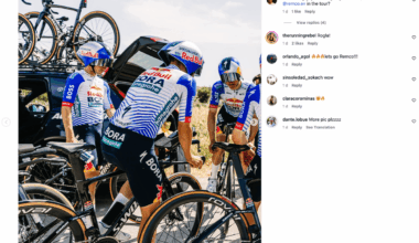 Specialized Tarmac SL9 leaks confirmed in Red Bull - Bora - hansgrohe Instagram photobomb