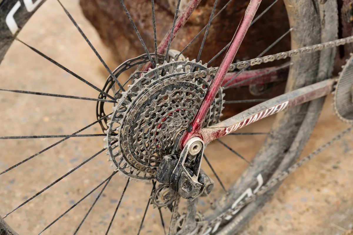 Sofía Gómez Villafañe's Specialized S-Works Crux after the 2026 Traka 200