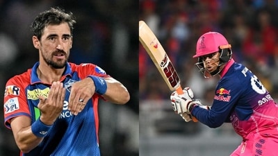 Mitchell Starc might cause some trouble for Vaibhav Sooryavanshi if he plays on Friday night. (AFP and ANI Image)