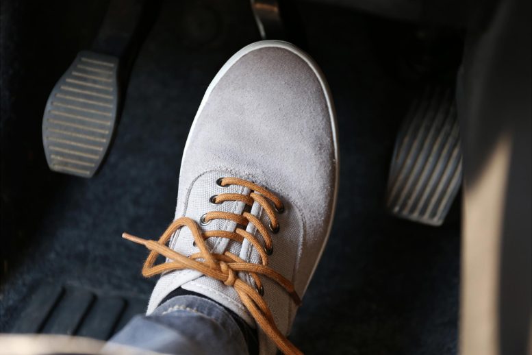 Stepping on Brake Pedal