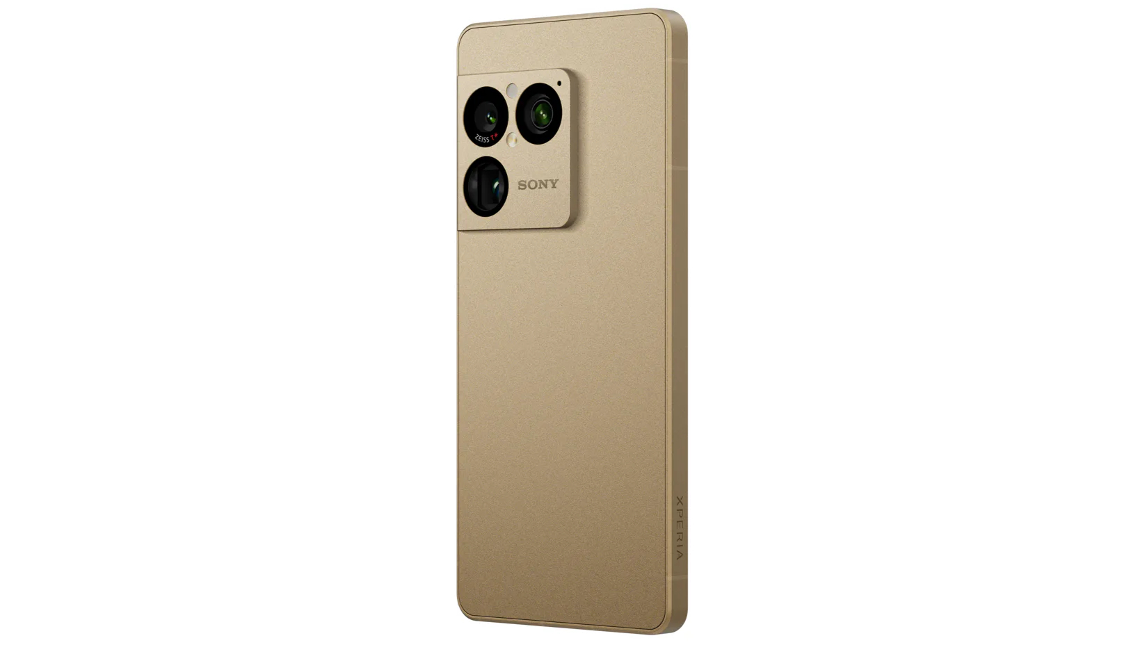 Sony Xperia 1 VIII gold phone on a white background.