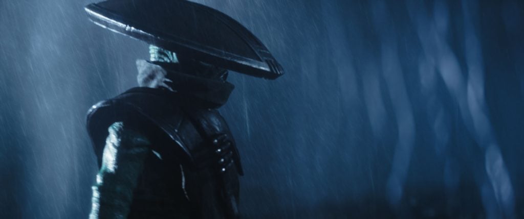 Embo standing in the rain in The Mandalorian and Grogu