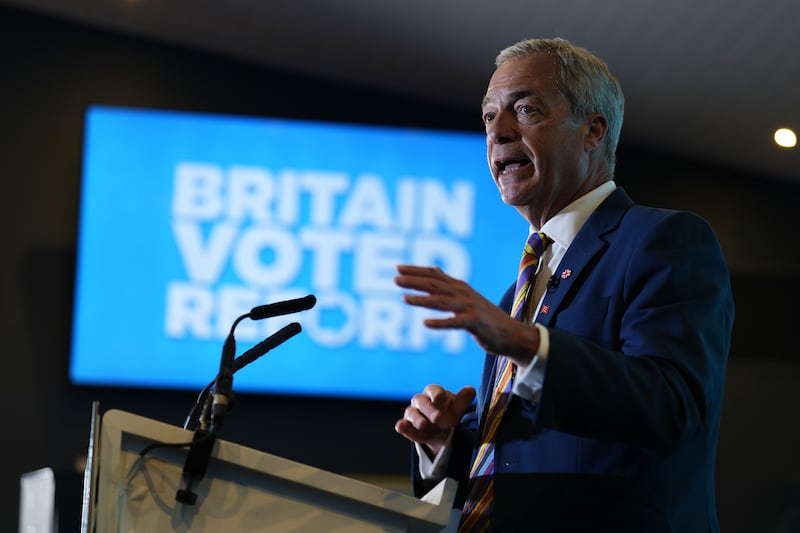 Reform UK leader Nigel Farage