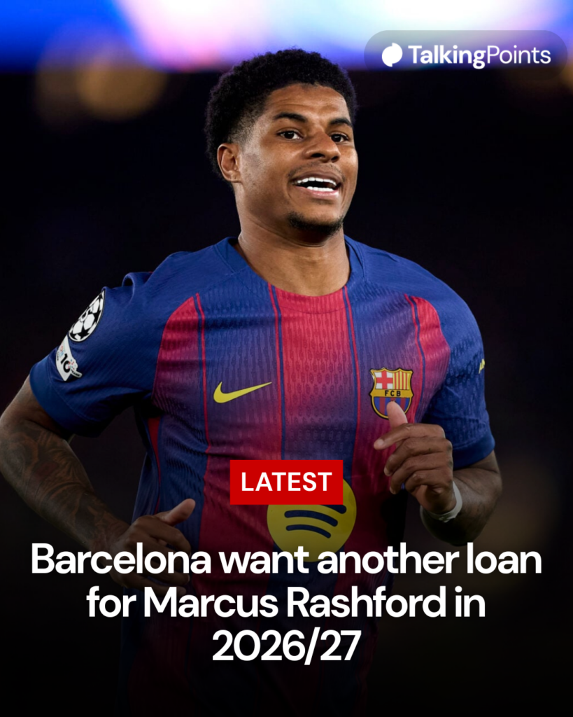 Marcus Rashford in Barcelona jersey, latest on future for 2026/27 season