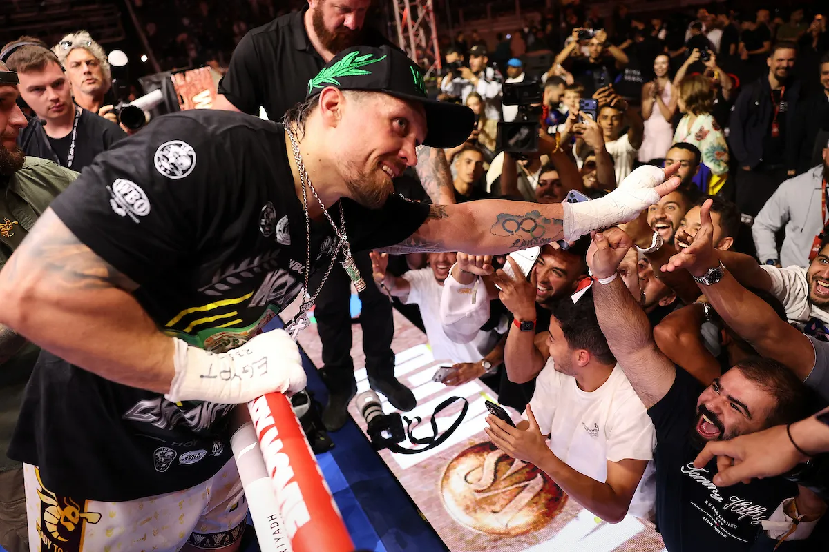 Oleksandr Usyk, pictured after his victory over Rico Verhoeven