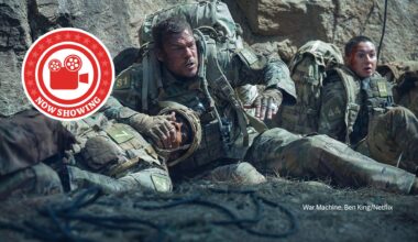 A still from Netflix movie War Machine, starring Alan Ritchson